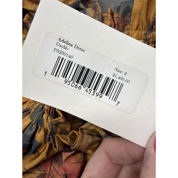 NWT $1490 Ulla Johnson Adeline Off Shoulder Midi Dress Floral Size 2 - Picture 12 of 12